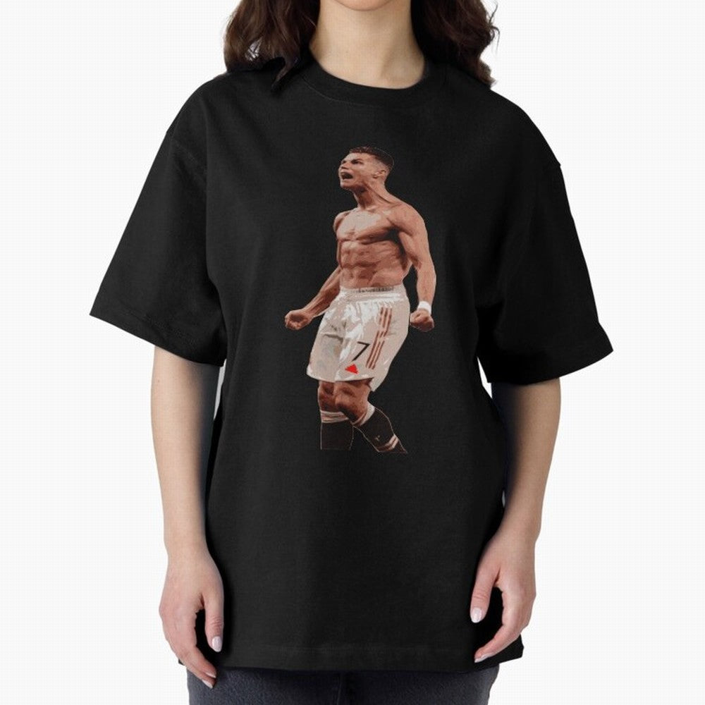 cristiano ronaldo manchester united Oversized T-Shirt Show Your Stadium Side during Global Football Passion for FIFA World Cup 2026 USA Canada Mexico, Inspired by Mbappe and Neymar, Portugal, Goal Celebration Energy, Supporter Heritage, Football
