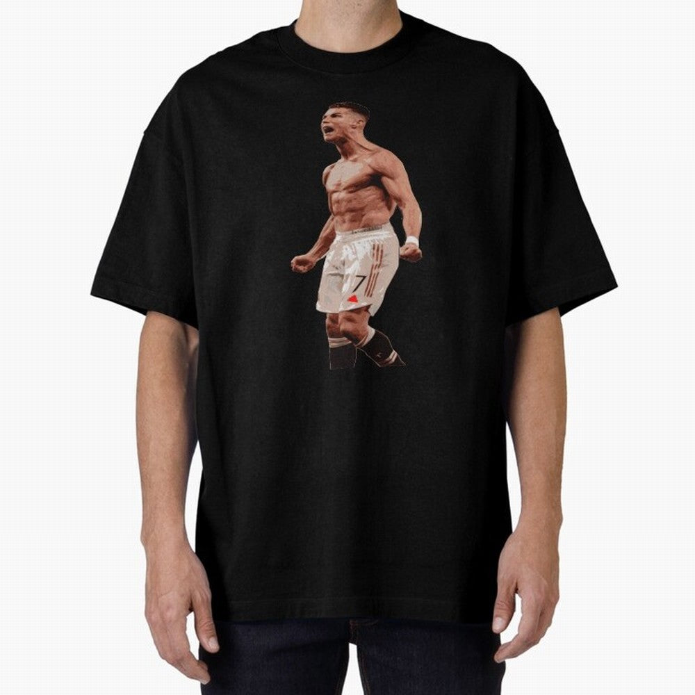 cristiano ronaldo manchester united Oversized T-Shirt Show Your Stadium Side during Global Football Passion for FIFA World Cup 2026 USA Canada Mexico, Inspired by Mbappe and Neymar, Portugal, Goal Celebration Energy, Supporter Heritage, Football