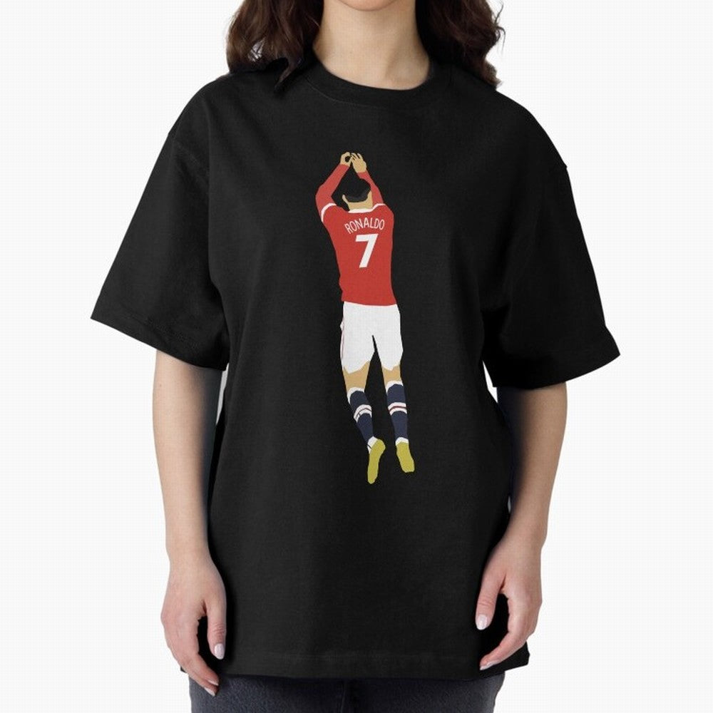 Cristiano Ronaldo Oversized T-Shirt Feel International Energy from FIFA World Cup 2026 Spirit, Celebrating Spain, CR7 and Messi, Football History, Final Match Energy, Crowd Noise and Once in a Lifetime Moments; Perfect for People Who Love