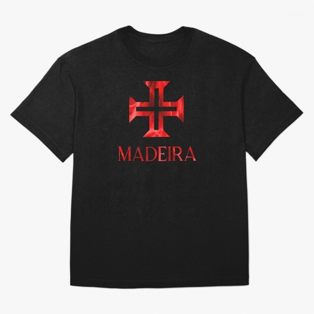 Madeira flames Oversized T-Shirt Elevate Global Football Passion for FIFA World Cup 2026 Group Stage, Capturing Messi, CR7 and Mbappe, England, Championship Spirit, Famous Goals, Roaring Crowds and International Football Unity; Perfect for Fans,