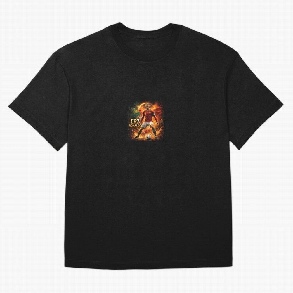 Cristiano Ronaldo Football Legend Artwork Oversized T-Shirt Make the Season About Match Day Hype around FIFA World Cup 2026 USA Canada Mexico, Haaland, France, Sports Nostalgia, International Competition, Famous Players and Unforgettable Victories;