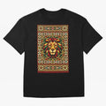 Portuguese Geometric Lion Portrait Oversized T-Shirt Turn Every Weekend Toward FIFA World Cup 2026 Connected to Mbappe, Spain Energy, Stadium Chants, National Pride, Trophy Dreams and Unforgettable Football Memories; Created for Match Day Parties,