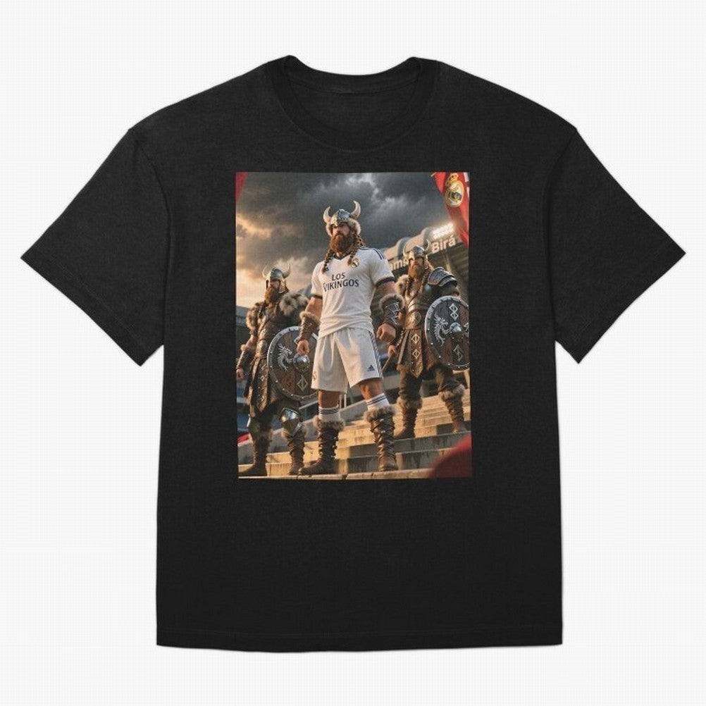 Los Vikingos del Bernab¨¦u Oversized T-Shirt Step into FIFA World Cup 2026 Group Stage for Fans of Haaland and Mbappe and Portugal, Bringing Classic Soccer Heritage, Championship Pressure, Fan Loyalty and International Pride; Made for Die Hard