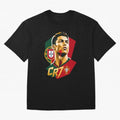 CR7 Art Print Oversized T-Shirt Bring World Football Passion into Global Football Passion for FIFA World Cup 2026 USA Canada Mexico, Featuring CR7, Brazil, Football Passion, Legendary Performances, Festival Vibes and Supporter Community; Built for