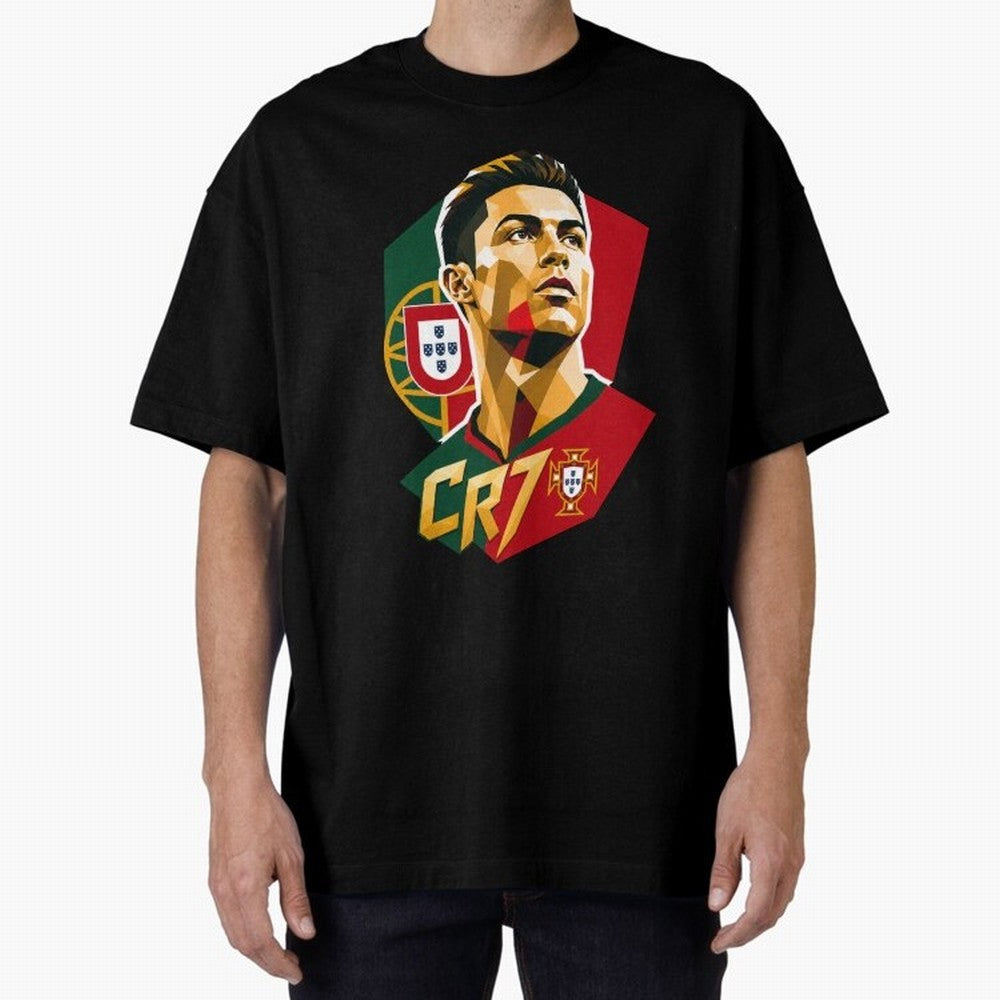 CR7 Art Print Oversized T-Shirt Bring World Football Passion into Global Football Passion for FIFA World Cup 2026 USA Canada Mexico, Featuring CR7, Brazil, Football Passion, Legendary Performances, Festival Vibes and Supporter Community; Built for