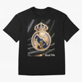 Gold Madrid Real Oversized T-Shirt Carry the Colors and Pride of FIFA World Cup 2026 Inspired by Neymar, Haaland and Cristiano Ronaldo, Brazil, Portugal and Argentina Energy, Football Festival Excitement, Trophy Ambitions, Country Rivalries and