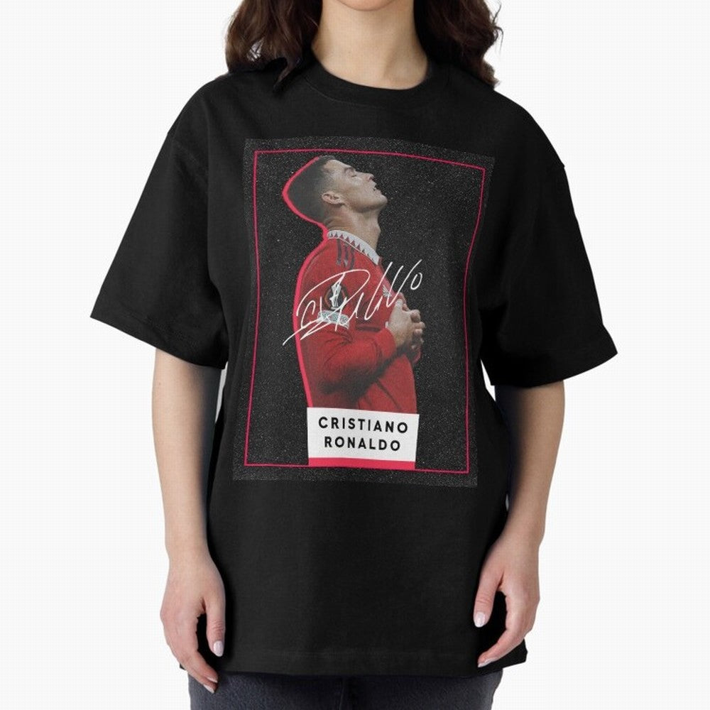 New Celebration Ronaldo Oversized T-Shirt Celebrate the Stars of Global Football Passion for FIFA World Cup 2026, Connected to Haaland, Argentina, France and Brazil, Football Festival Excitement, Trophy Ambitions, Country Rivalries and Star Player