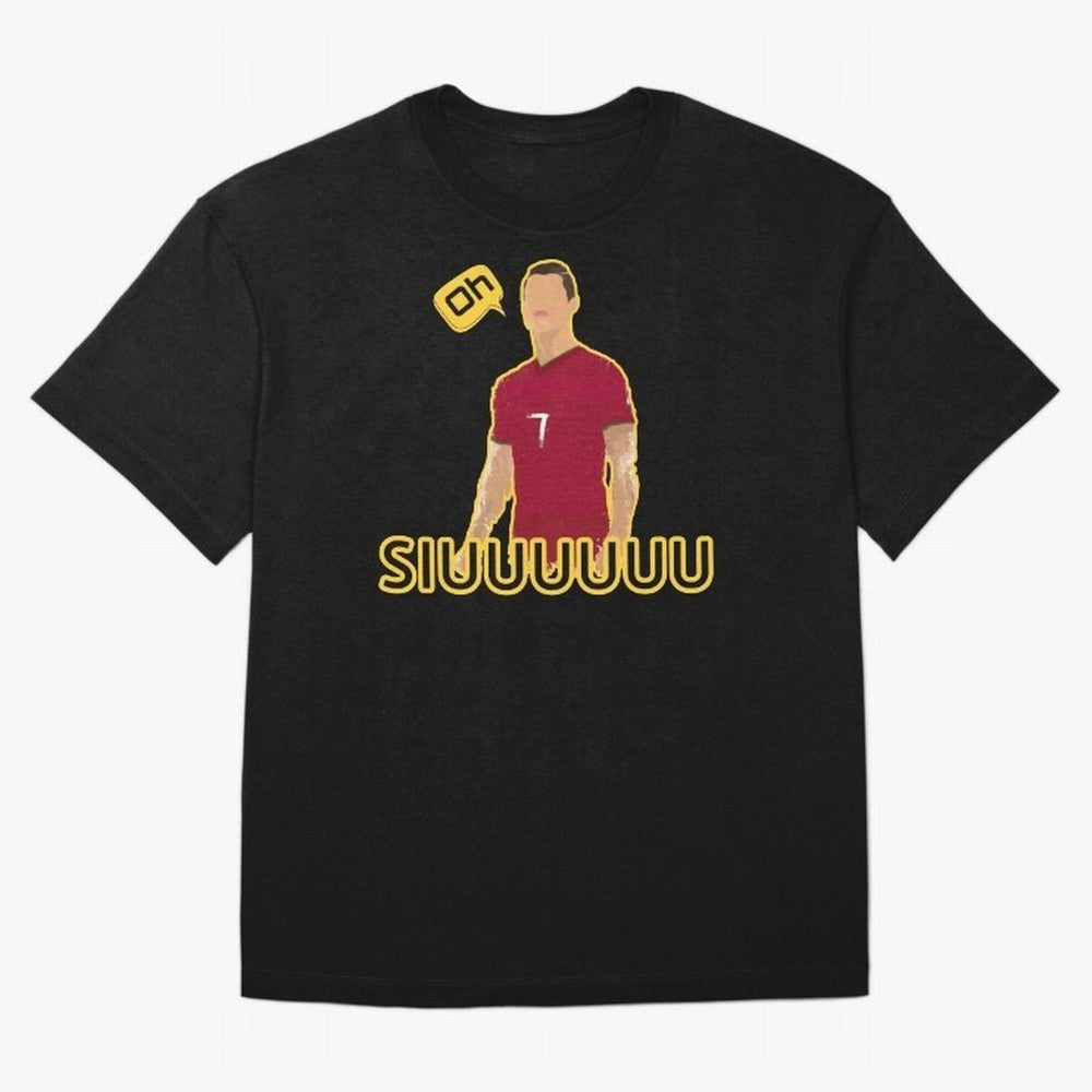 Oh siuuu CR7 funny Oversized T-Shirt Celebrate Supporters United by the FIFA World Cup 2026 Journey through Haaland Highlights, France Pride, Classic Soccer Heritage, Championship Pressure, Fan Loyalty and International Pride; Ideal for Football