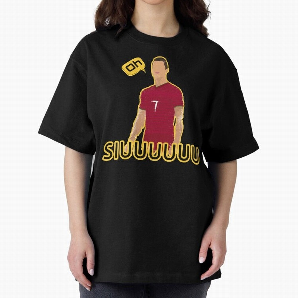 Oh siuuu CR7 funny Oversized T-Shirt Celebrate Supporters United by the FIFA World Cup 2026 Journey through Haaland Highlights, France Pride, Classic Soccer Heritage, Championship Pressure, Fan Loyalty and International Pride; Ideal for Football