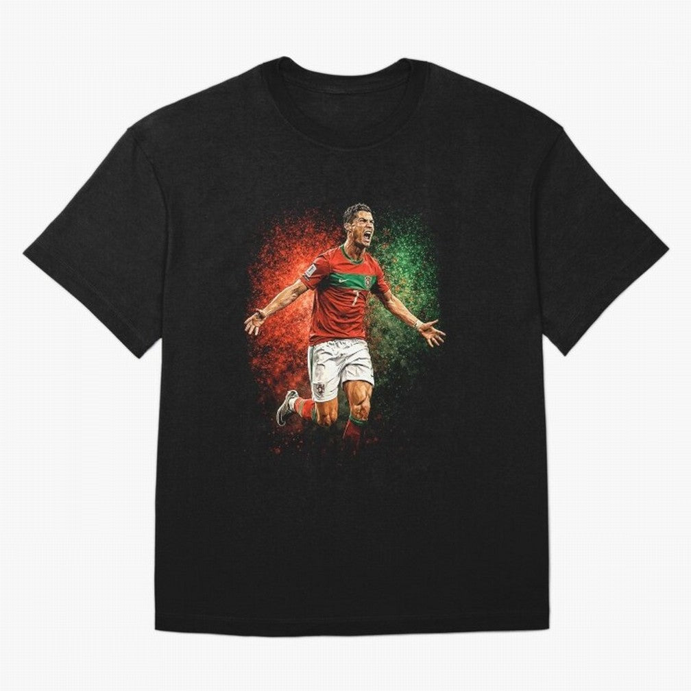 Cristiano Ronaldo Football Legend Oversized T-Shirt Fuel FIFA World Cup 2026 USA Canada Mexico Centered on CR7, France Energy, Football Passion, Legendary Performances, Festival Vibes and Supporter Community; Ideal for Football Dads, Football Moms,