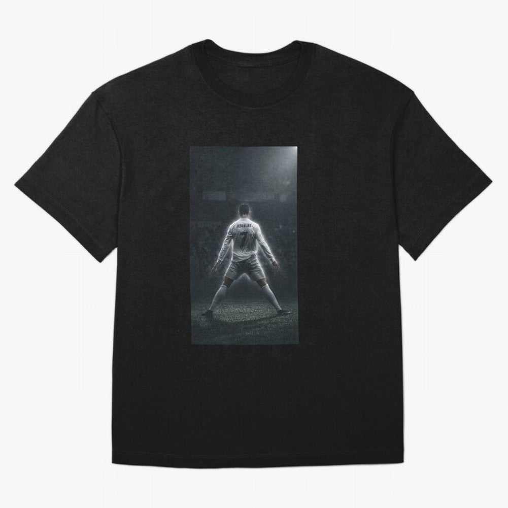 Cristiano Ronaldo Oversized T-Shirt Stand Out with Spirit from FIFA World Cup 2026 Group Stage for Fans of CR7 and Messi and Portugal, Spain and Germany, Bringing Retro Football Energy, Iconic Rivalries, Trophy Chase Drama and Stadium Atmosphere;