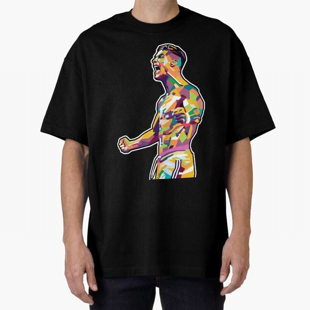 Cr7 Pop Art Oversized T-Shirt Represent the Passion of FIFA World Cup 2026 Group Stage Celebrating Neymar, Haaland and Cristiano Ronaldo, England, France and Netherlands Energy, Match Day Excitement, Supporter Culture, Golden Goals and Global