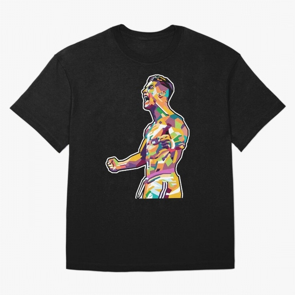 Cr7 Pop Art Oversized T-Shirt Represent the Passion of FIFA World Cup 2026 Group Stage Celebrating Neymar, Haaland and Cristiano Ronaldo, England, France and Netherlands Energy, Match Day Excitement, Supporter Culture, Golden Goals and Global