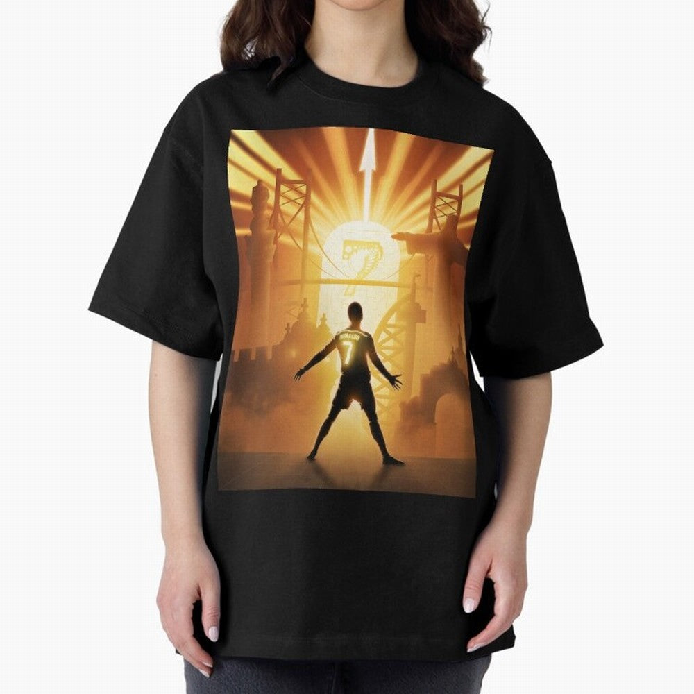 Celebration of Champions Art Poster Oversized T-Shirt Show Your Love for FIFA World Cup 2026 Group Stage Spirit, Filled with France, Mbappe and Neymar, Retro Football Energy, Iconic Rivalries, Trophy Chase Drama and Stadium Atmosphere; Made for