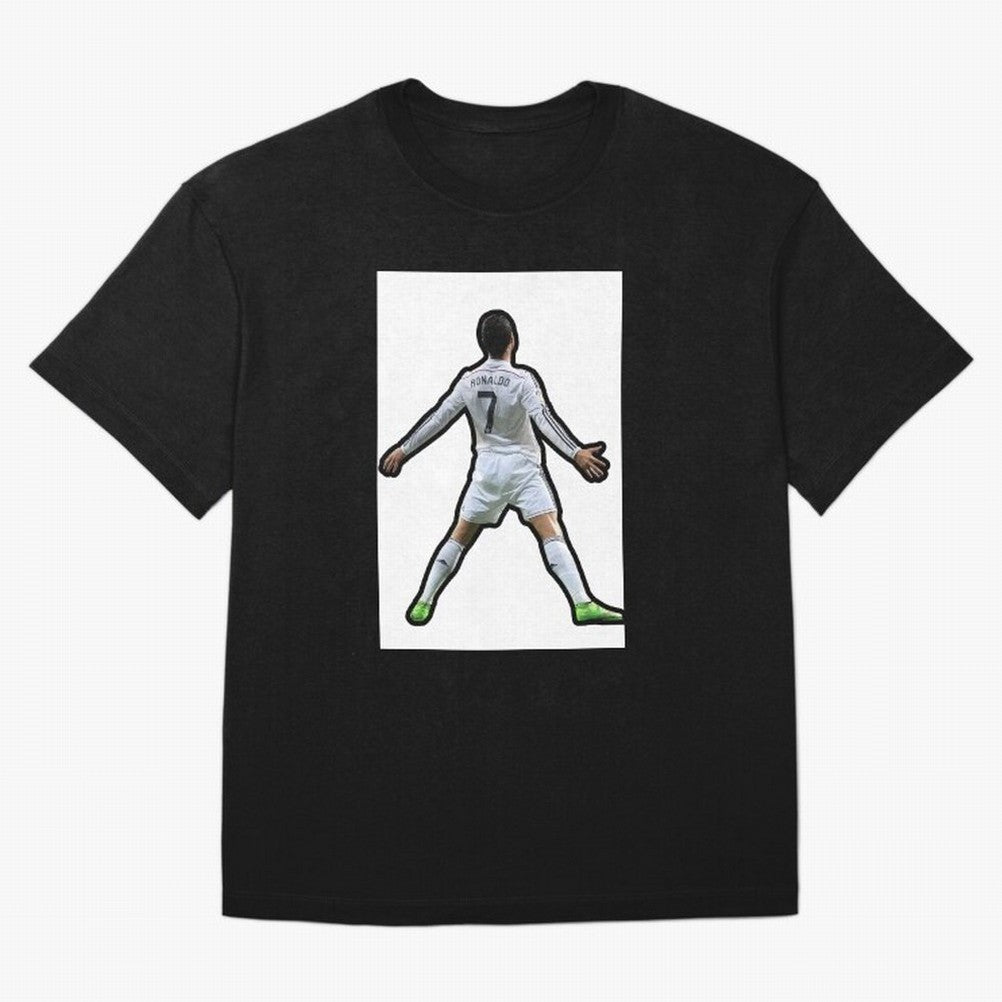 Cristiano Ronaldo Suii Sticker Oversized T-Shirt Celebrate Match Day Hype around FIFA World Cup 2026, Haaland, France and Portugal, Stadium Memories, Football Loyalty, International Chants and Championship Tradition; Ideal for Football Dads,