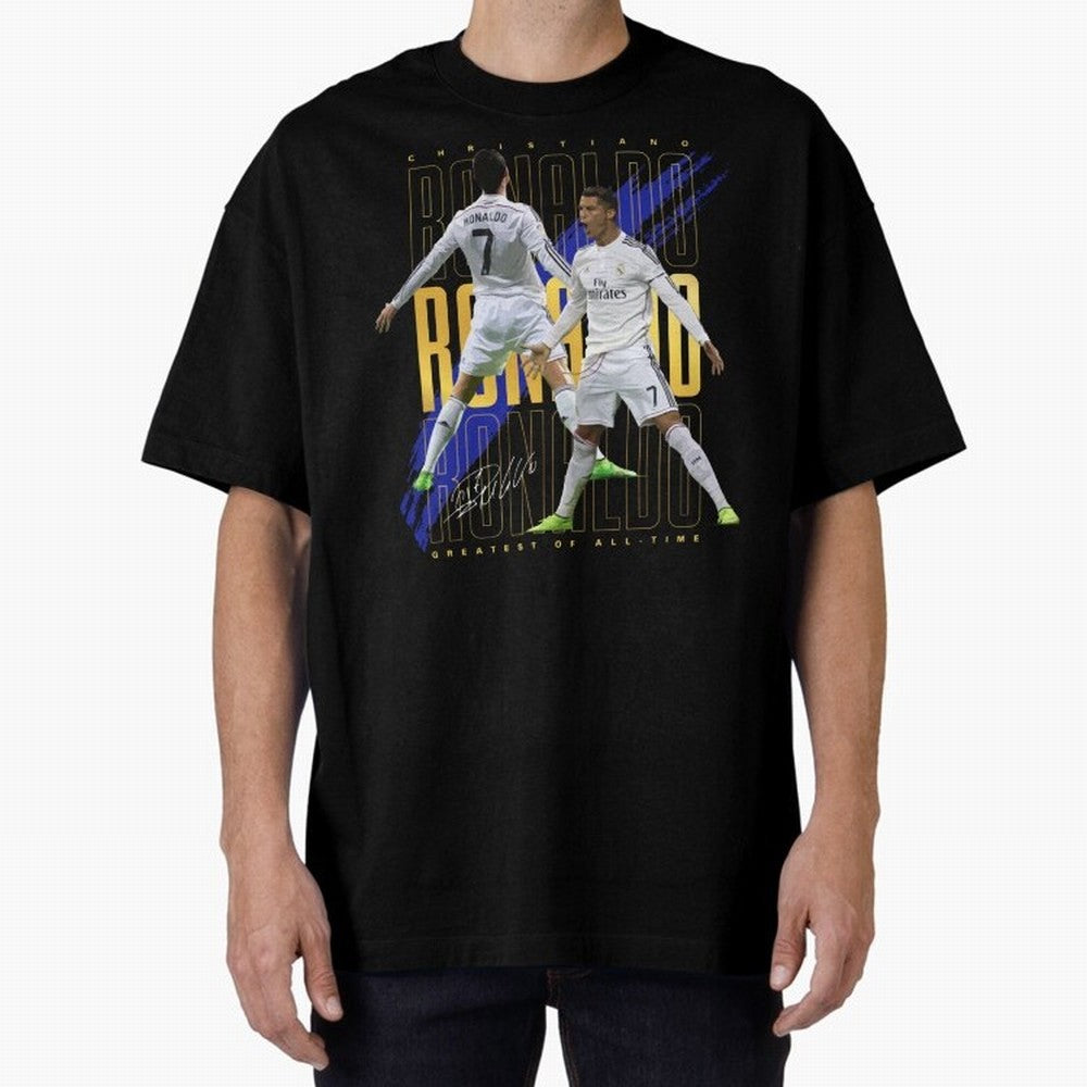 Cristiano Ronaldo Suuiii! Greatest Of All Time Oversized T-Shirt Represent the Passion of Match Day Hype around FIFA World Cup 2026, Mbappe and Neymar, France and Portugal, Stadium Memories, Football Loyalty, International Chants and Championship