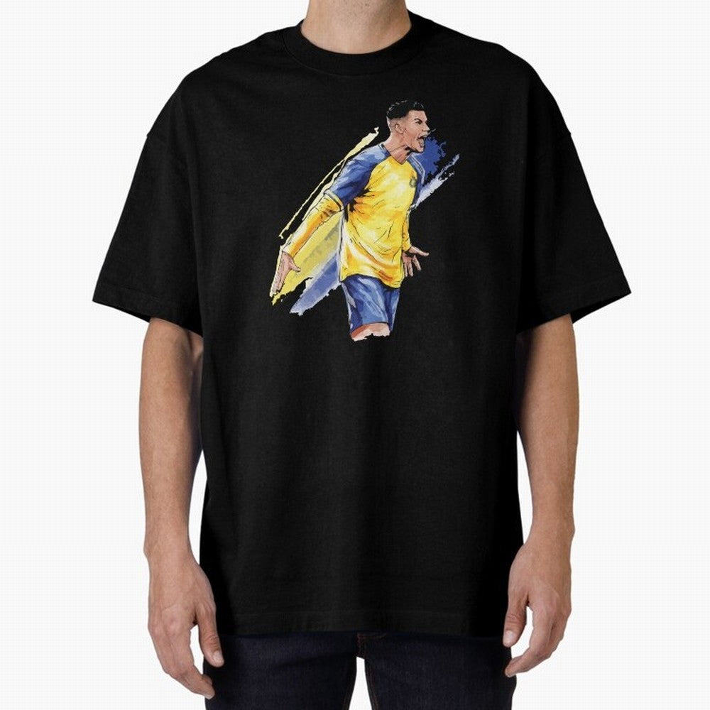 Ronaldo Al-Nassr 2022 Oversized T-Shirt Celebrate Match Day Hype around FIFA World Cup 2026, Haaland, France and Portugal, Stadium Memories, Football Loyalty, International Chants and Championship Tradition; Ideal for Football Dads, Football Moms,