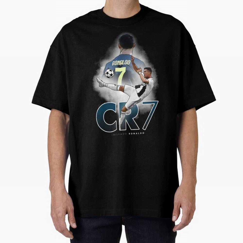 CR7 Oversized T-Shirt Celebrate the Next Chapter of Global Football Passion for FIFA World Cup 2026 Group Stage, with Mbappe and Neymar, Argentina, Tournament Hype, Historic Matchups, Family Viewing Parties and Global Sports Pride; Great for Watch
