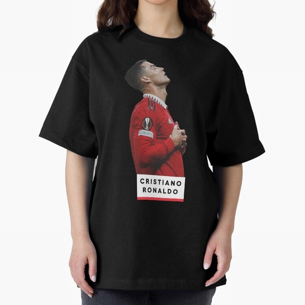 New Celebration Ronaldo Oversized T-Shirt Represent Football Lovers during Global Football Passion for FIFA World Cup 2026, Featuring Neymar, Haaland and Cristiano Ronaldo, England and Germany, Championship Spirit, Famous Goals, Roaring Crowds and