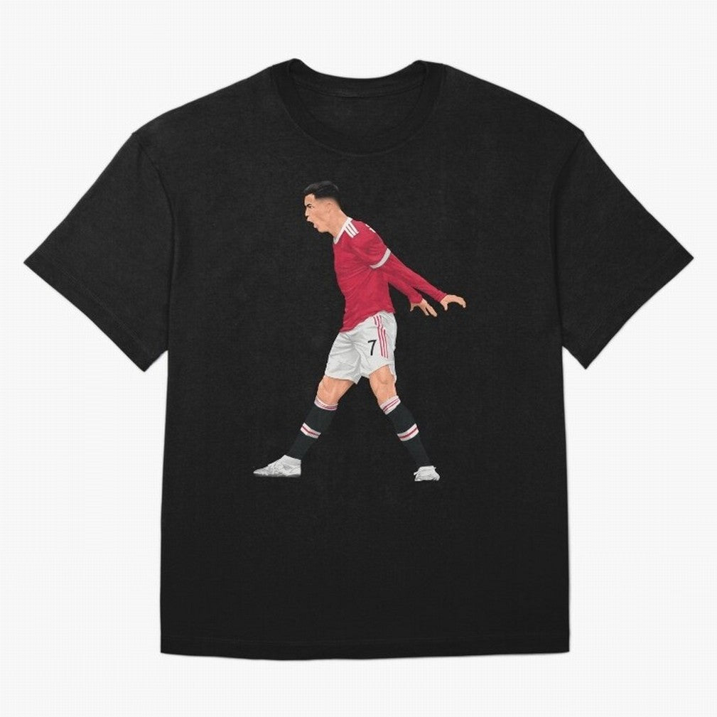 Cristiano Ronaldo Celebration Oversized T-Shirt Show Match Day Excitement for FIFA World Cup 2026 for Fans of Cristiano Ronaldo, Haaland and CR7 and Brazil, Bringing Tournament Hype, Historic Matchups, Family Viewing Parties and Global Sports