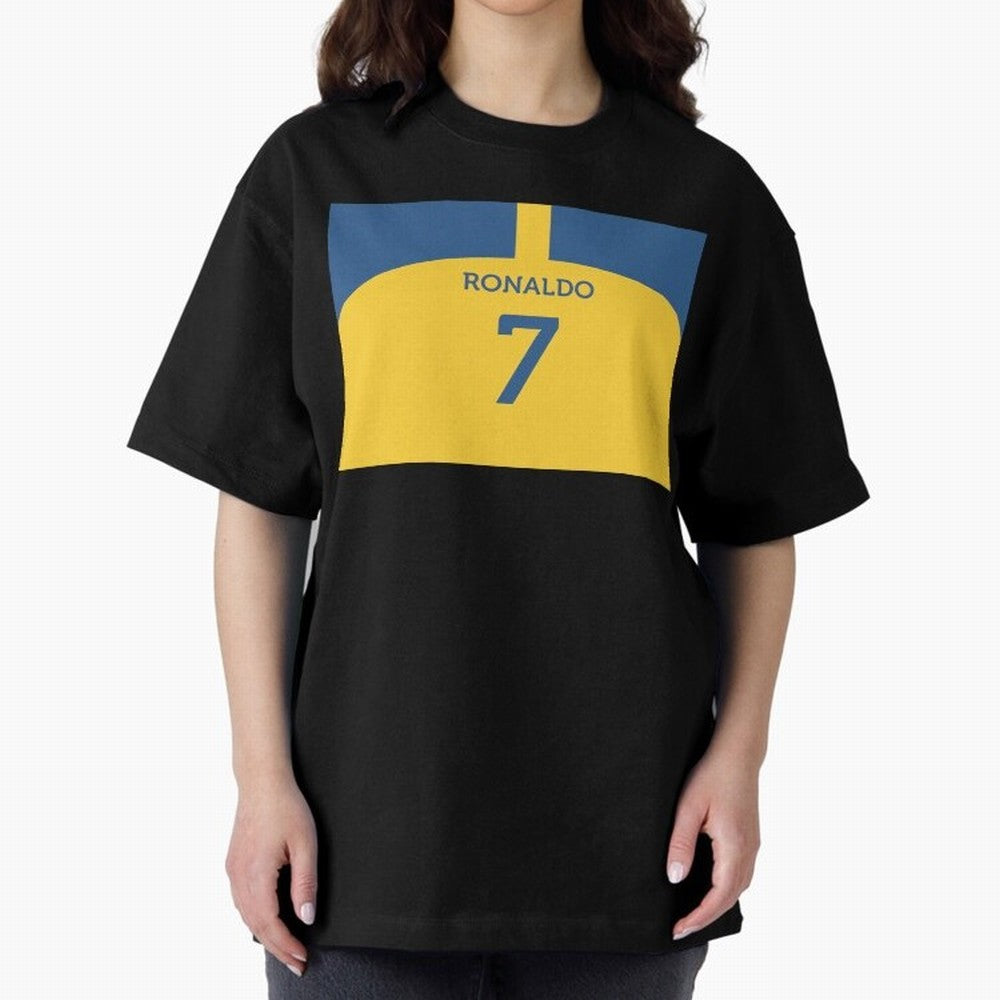 Cristiano Ronaldo Al Nassr Fc Oversized T-Shirt Bring Retro Soccer Energy to FIFA World Cup 2026 Spirit, Highlighting Spain, CR7, Stadium Chants, National Pride, Trophy Dreams and Unforgettable Football Memories; Made for Collectors Who Enjoy