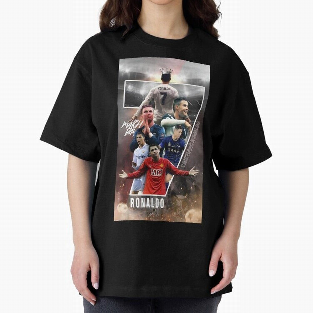 Cr7 wallpaper Oversized T-Shirt Follow the Final Road of Global Football Passion for FIFA World Cup 2026 Group Stage, Connected to CR7 and Messi, England, Football History, Final Match Energy, Crowd Noise and Once in a Lifetime Moments; Made for