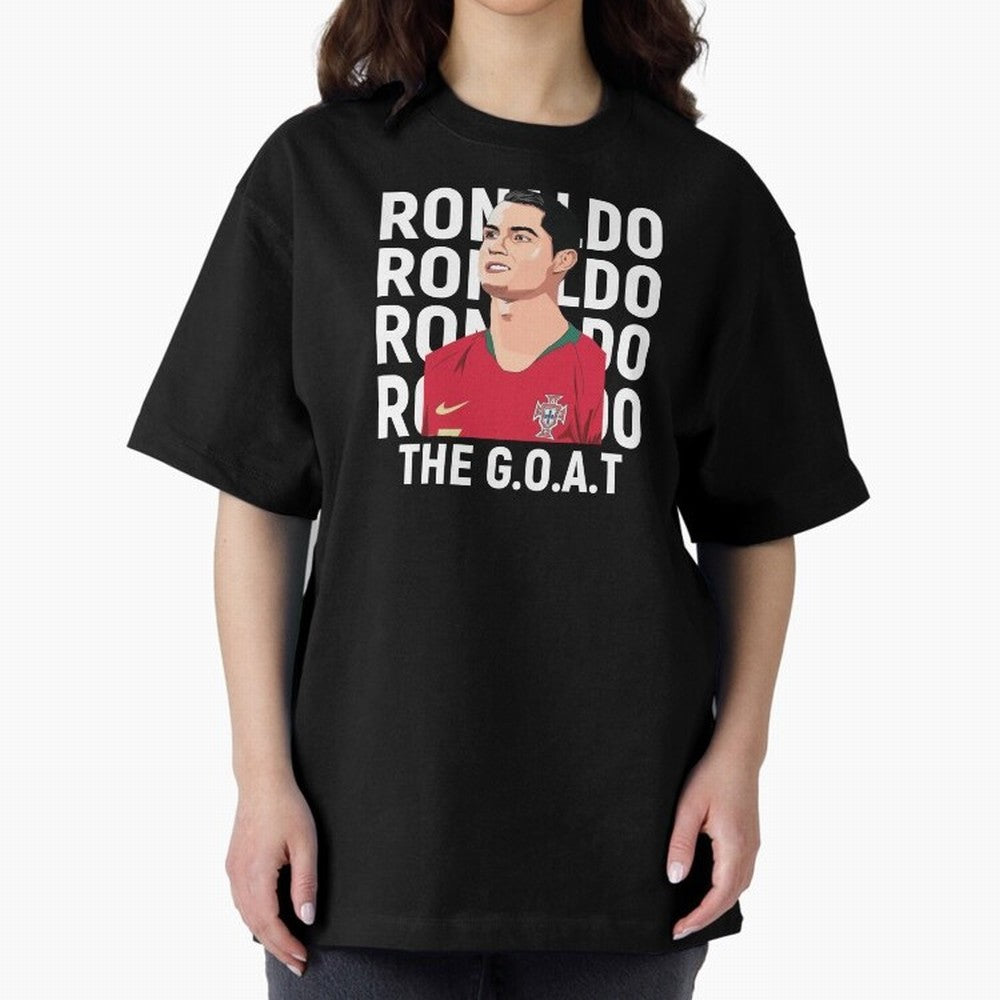 Ronaldo The Goat Oversized T-Shirt Celebrate Rivalries and Pride in FIFA World Cup 2026 USA Canada Mexico Filled with Neymar, France and Portugal Energy, Supporter Pride, Iconic Celebrations, Legendary Names and Global Match Day Energy; Perfect for