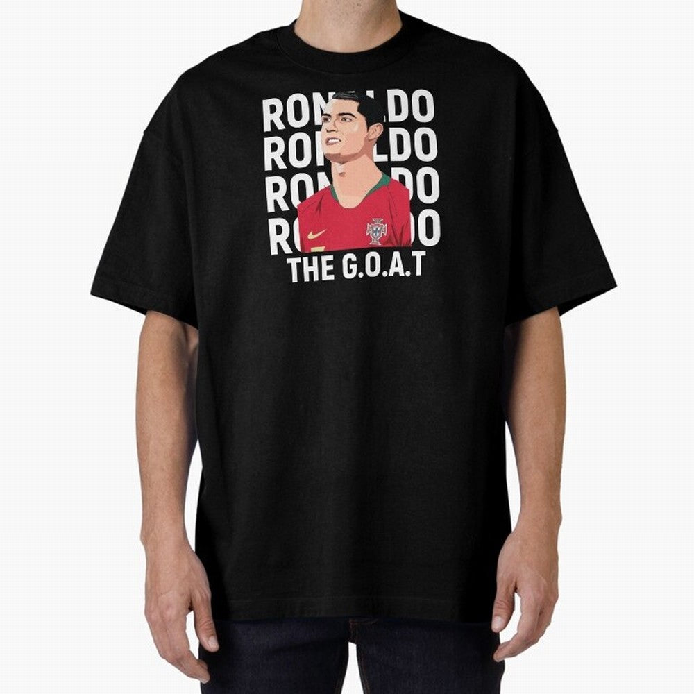 Ronaldo The Goat Oversized T-Shirt Celebrate Rivalries and Pride in FIFA World Cup 2026 USA Canada Mexico Filled with Neymar, France and Portugal Energy, Supporter Pride, Iconic Celebrations, Legendary Names and Global Match Day Energy; Perfect for