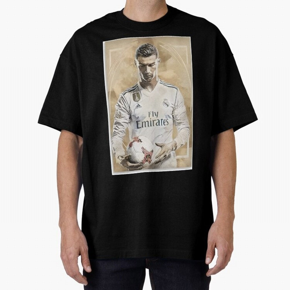 Cr7 Oversized T-Shirt Spotlight Match Day Hype around FIFA World Cup 2026 Group Stage, Haaland, Brazil, Sports Nostalgia, International Competition, Famous Players and Unforgettable Victories; Great for Watch Parties, Sports Bars, Family Nights,