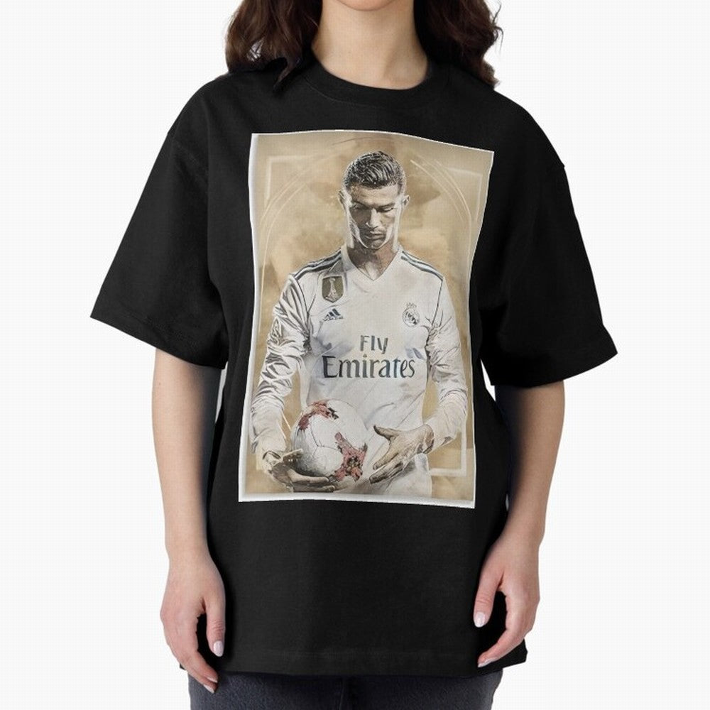 Cr7 Oversized T-Shirt Spotlight Match Day Hype around FIFA World Cup 2026 Group Stage, Haaland, Brazil, Sports Nostalgia, International Competition, Famous Players and Unforgettable Victories; Great for Watch Parties, Sports Bars, Family Nights,
