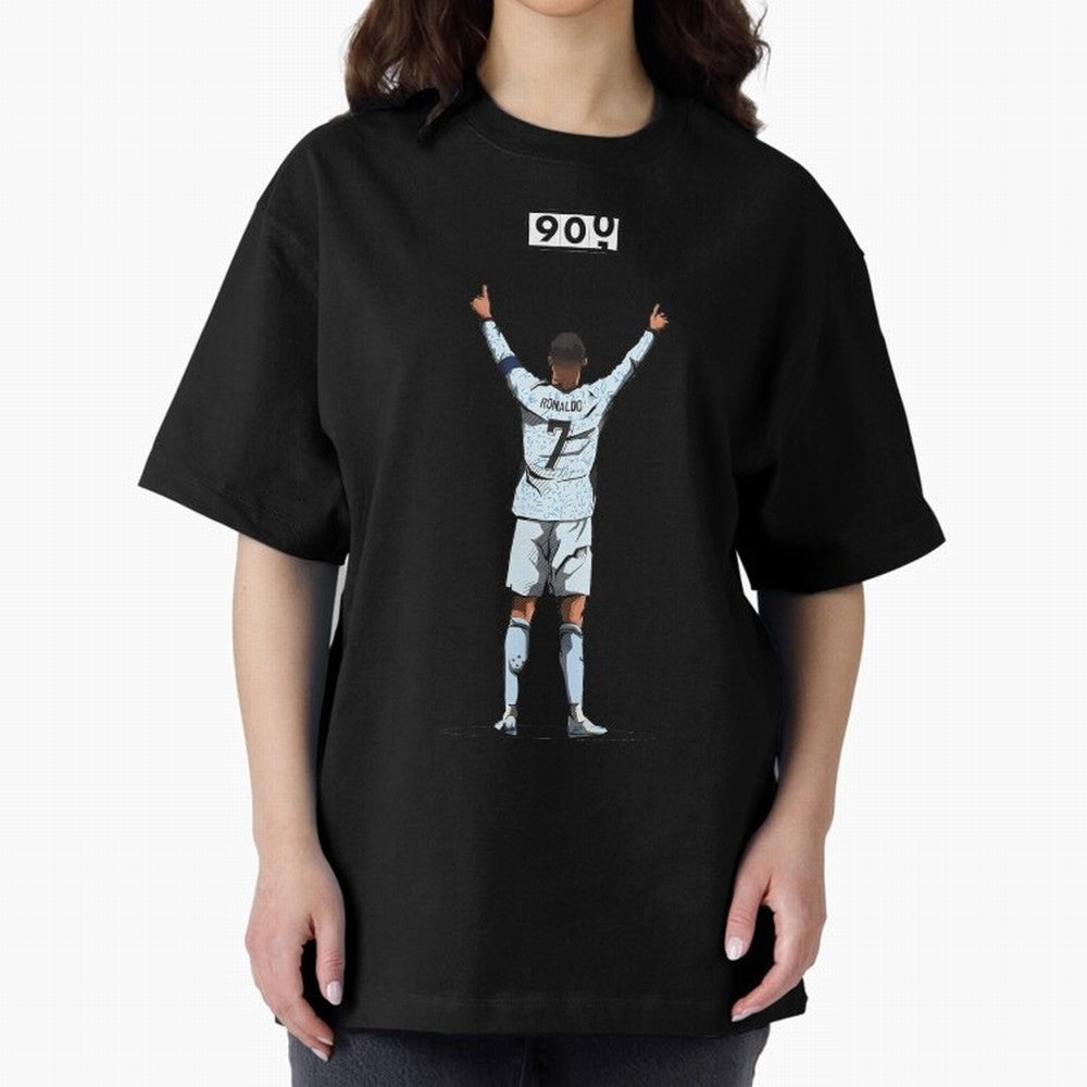 Ronaldo 900 Goals Celebration Iconic Football Design Oversized T-Shirt Feel Match Day Hype around FIFA World Cup 2026, Cristiano Ronaldo, Haaland and CR7, England, France and Netherlands, Retro Football Energy, Iconic Rivalries, Trophy Chase Drama