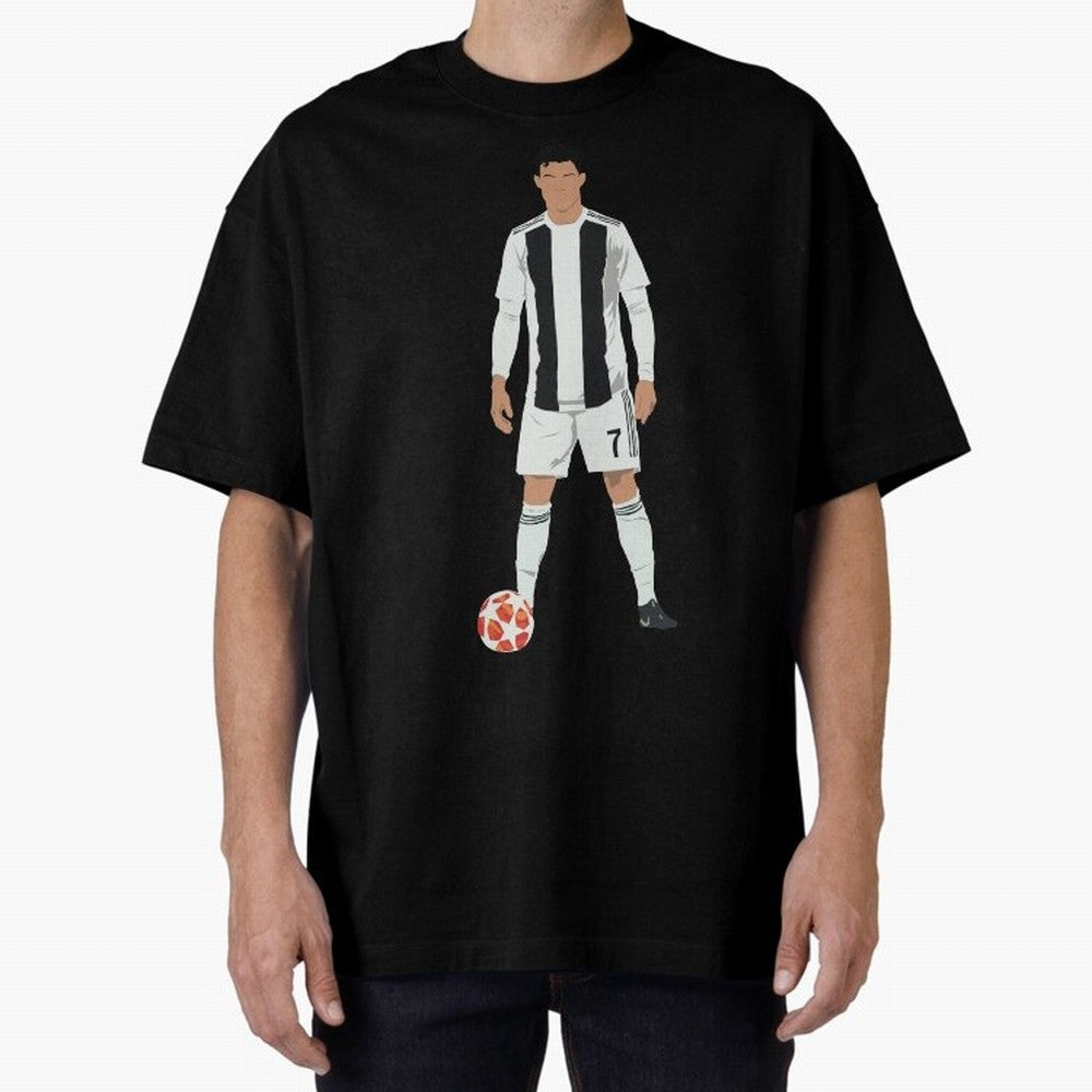 Ronaldo Stance Oversized T-Shirt Honor Champions and Dreams in Match Day Hype around FIFA World Cup 2026 USA Canada Mexico, Messi, CR7 and Mbappe, England, France and Netherlands, Global Supporter Spirit, Legendary Goals, National Colors and