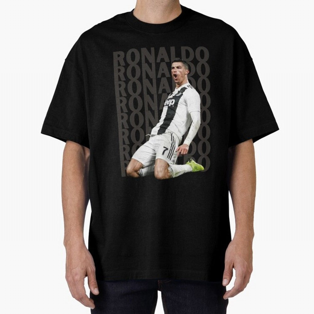 Cristiano Ronaldo | Portugal | Football | GOAT | Juventus Oversized T-Shirt Discover FIFA World Cup 2026 Spirit, Driven by Spain, Messi, Supporter Pride, Iconic Celebrations, Legendary Names and Global Match Day Energy; Ideal for Fans Who Follow