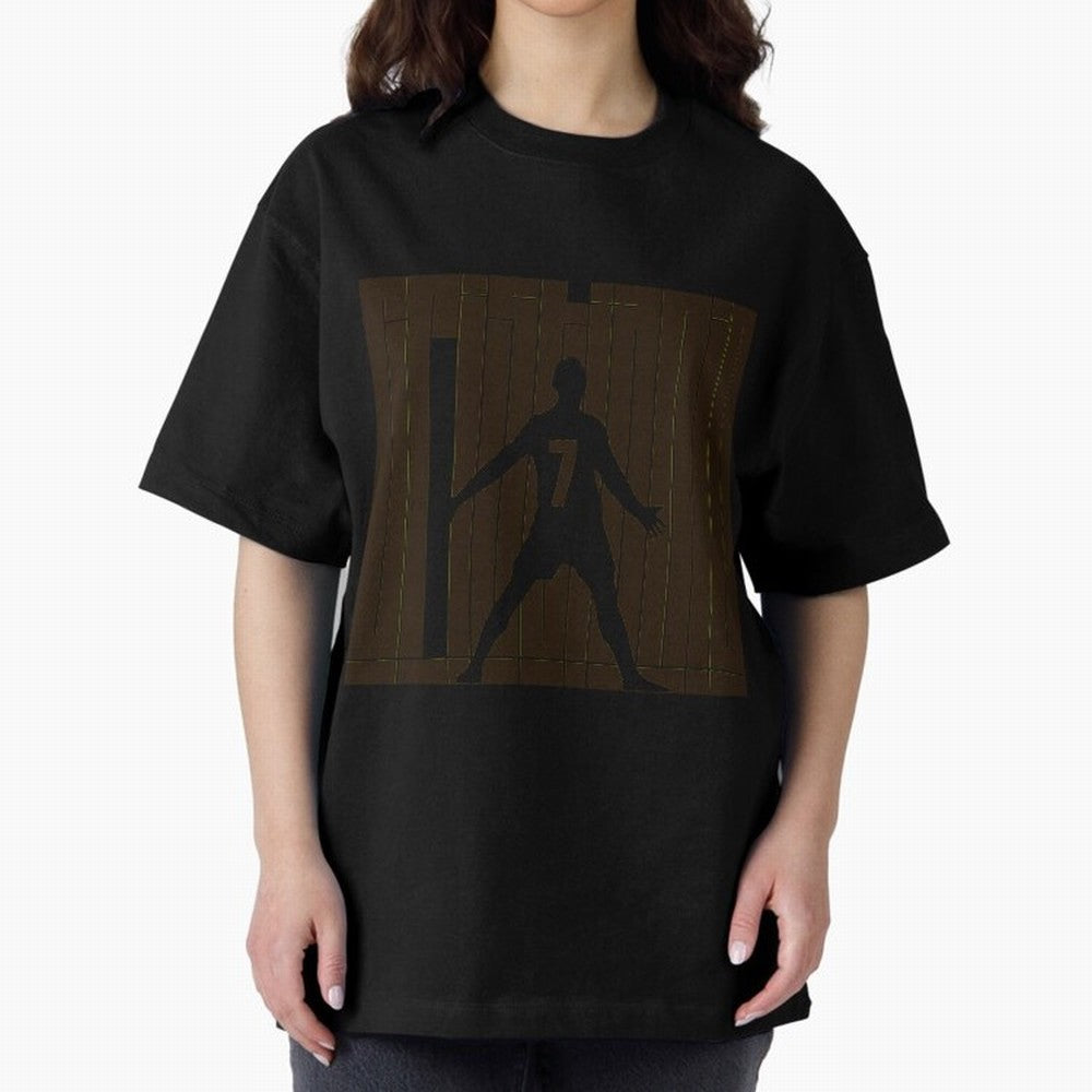 CR7 Ronaldo Oversized T-Shirt Capture Stadium Memories from FIFA World Cup 2026 USA Canada Mexico Spirit, with England, Messi, CR7 and Mbappe, Sports Nostalgia, International Competition, Famous Players and Unforgettable Victories; Ideal for