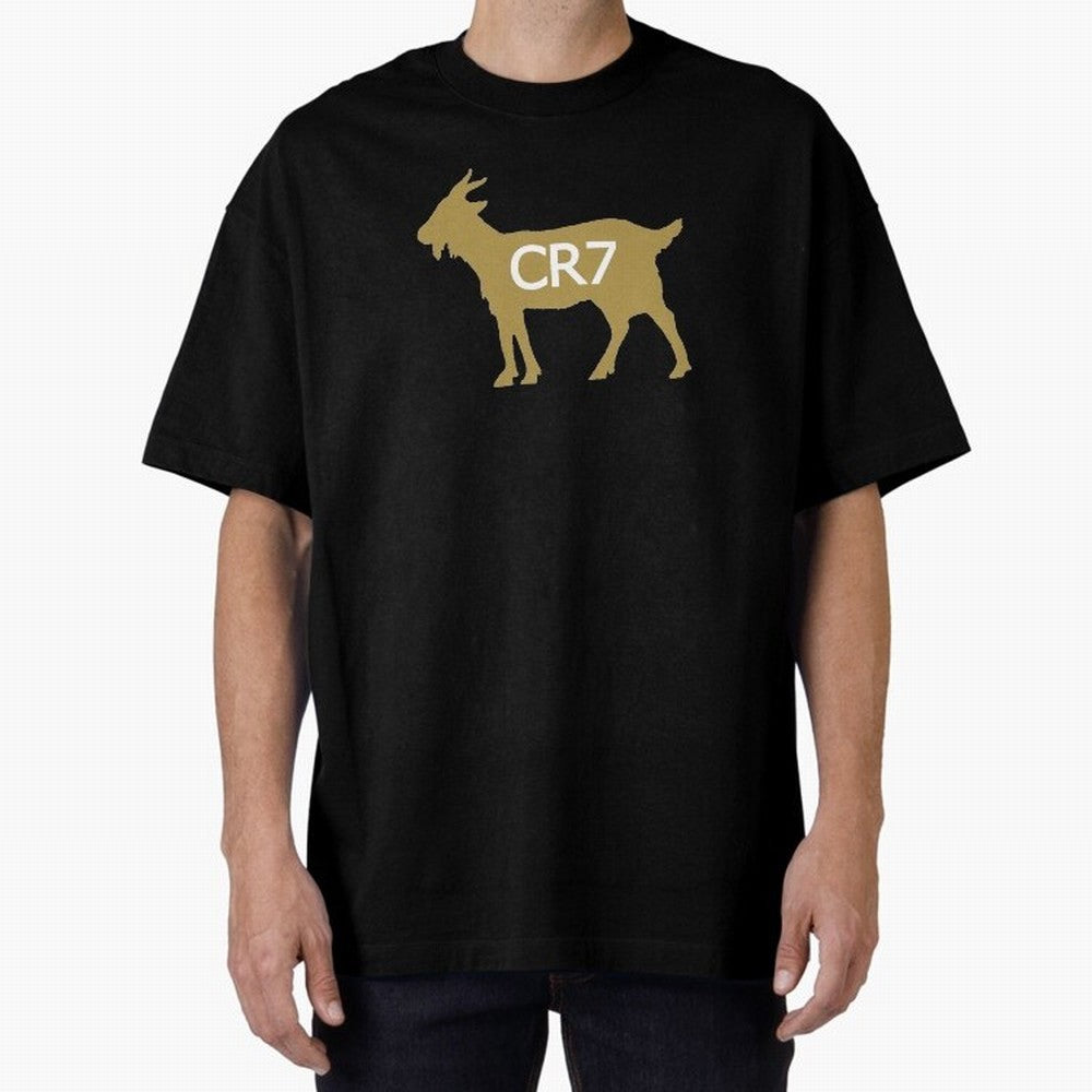 CR7 GOAT Gold B Oversized T-Shirt Bring Match Day Fire to the FIFA World Cup 2026 USA Canada Mexico Journey through Haaland and Mbappe Highlights, Germany Pride, Football History, Final Match Energy, Crowd Noise and Once in a Lifetime Moments; Made