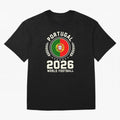 Portugal 2026 World Football Oversized T-Shirt Bring a Vintage Feel to Global Football Passion for FIFA World Cup 2026 Group Stage, Driven by Neymar, Haaland and Cristiano Ronaldo, Germany, Stadium Chants, National Pride, Trophy Dreams and