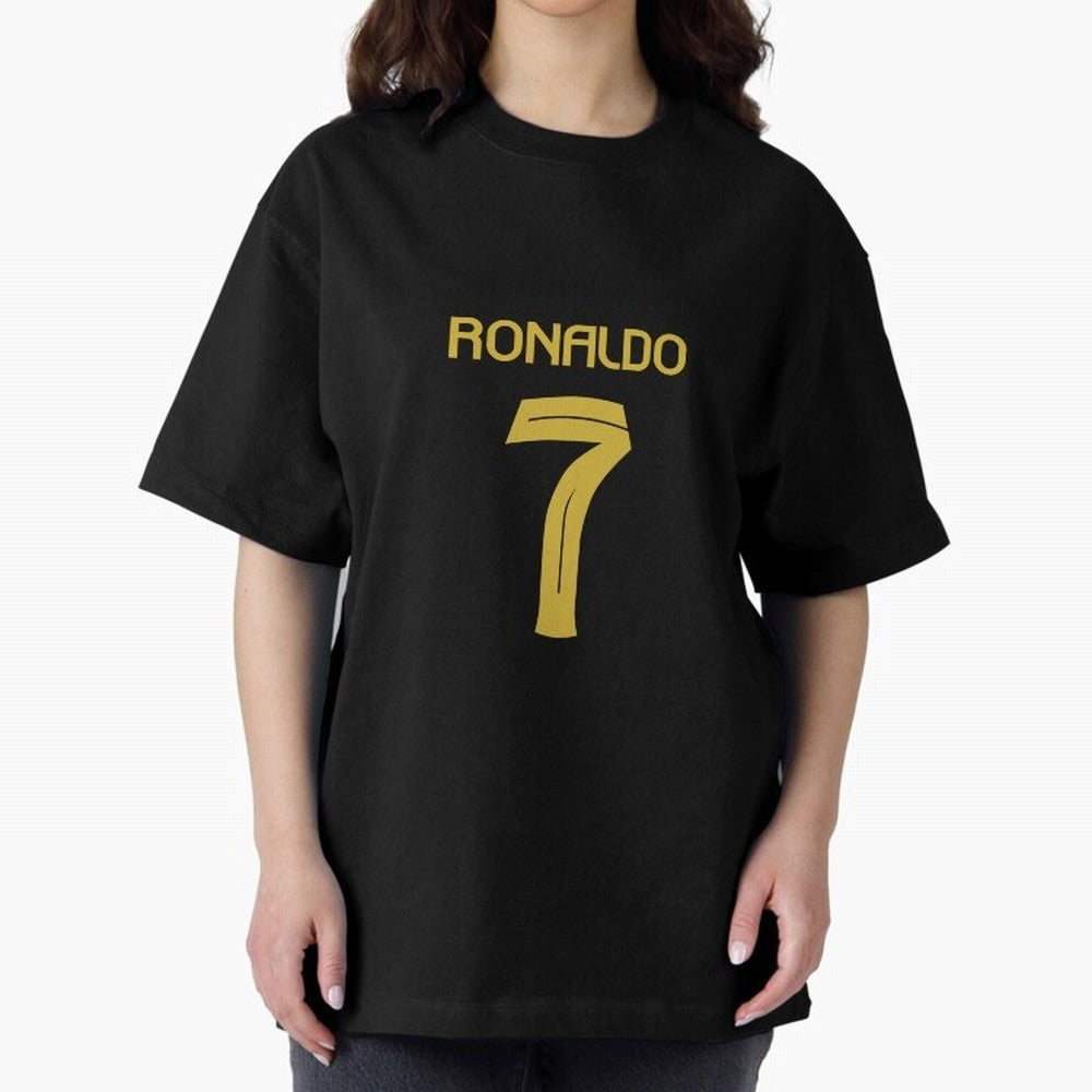 Cristiano Ronaldo 2024 Oversized T-Shirt Represent FIFA World Cup 2026 USA Canada Mexico for Fans of Mbappe and Neymar and England, France and Netherlands, Bringing Retro Football Energy, Iconic Rivalries, Trophy Chase Drama and Stadium Atmosphere;
