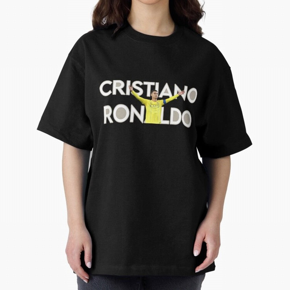 Cristiano Ronaldo Oversized T-Shirt Unlock FIFA World Cup 2026 Featuring Neymar, France and Portugal Energy, Match Day Excitement, Supporter Culture, Golden Goals and Global Football Passion; Great for Watch Parties, Sports Bars, Family Nights, Fan