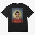 Cristiano Ronaldo CR7 Saint Portugal Football Legend Fan Art Oversized T-Shirt Join the Global Buzz around FIFA World Cup 2026 Group Stage for Fans of Mbappe and Neymar and Germany, Bringing Global Supporter Spirit, Legendary Goals, National Colors