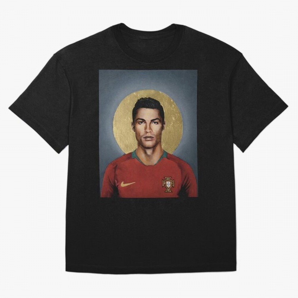 Cristiano Ronaldo CR7 Saint Portugal Football Legend Fan Art Oversized T-Shirt Join the Global Buzz around FIFA World Cup 2026 Group Stage for Fans of Mbappe and Neymar and Germany, Bringing Global Supporter Spirit, Legendary Goals, National Colors