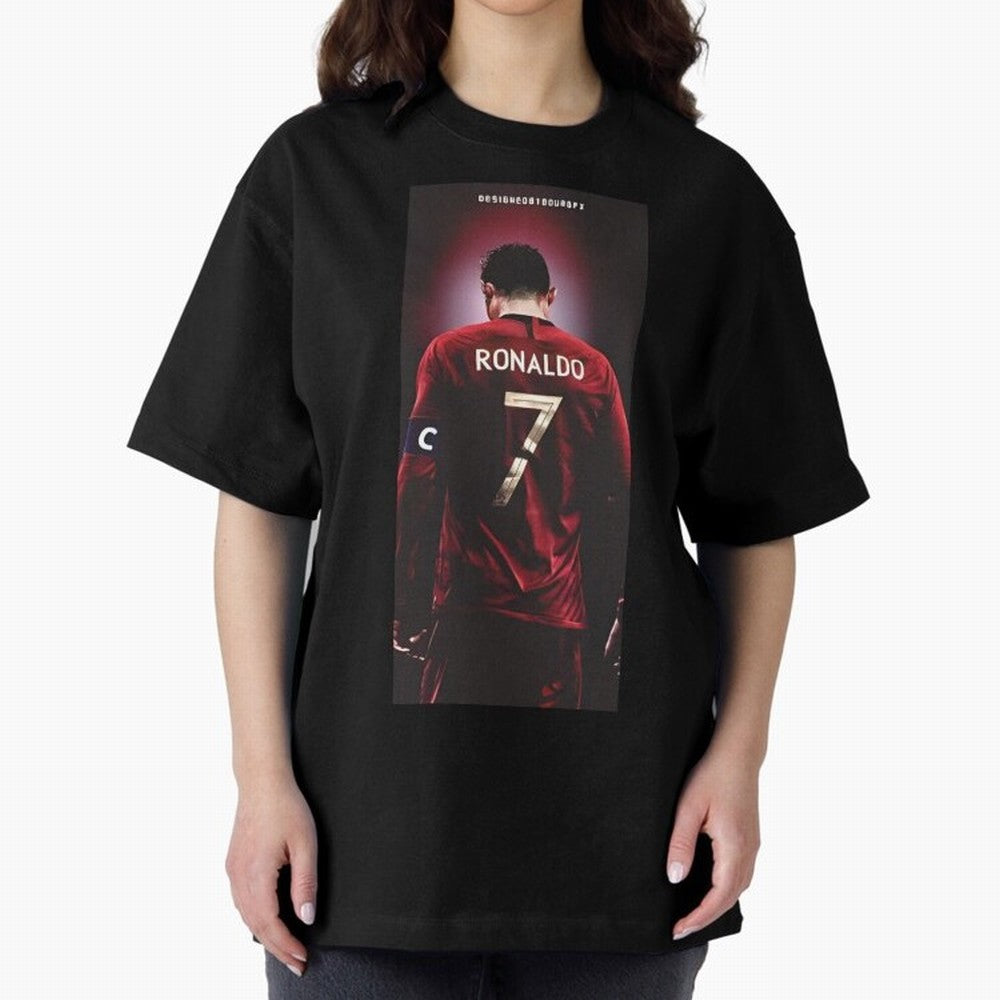 Cristiano Ronaldo Oversized T-Shirt Unlock FIFA World Cup 2026 Group Stage Spirit, Driven by France and Portugal, Messi, Neymar and Mbappe, Stadium Chants, National Pride, Trophy Dreams and Unforgettable Football Memories; Perfect for People Who