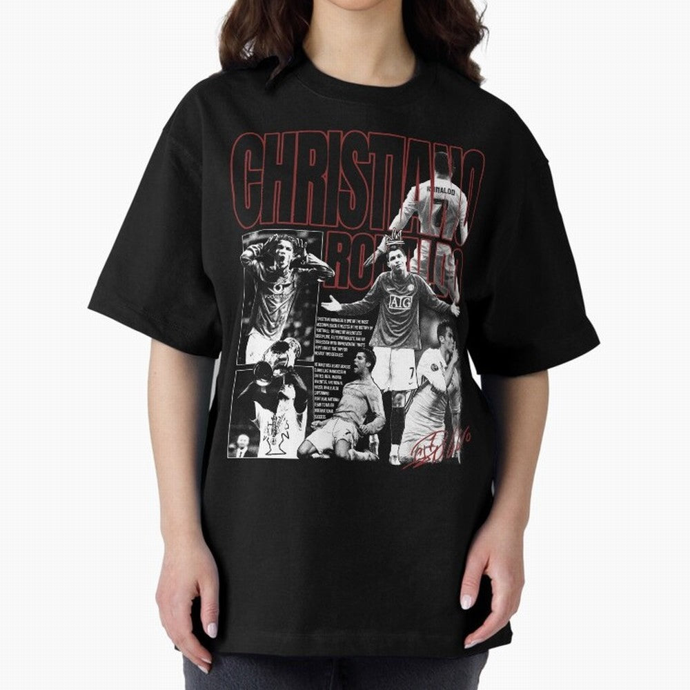 Cristiano Ronaldo Vintage Graphic Oversized T-Shirt Bring Home the FIFA World Cup 2026 Journey through Mbappe and Neymar Highlights, Argentina, France and Brazil Pride, Stadium Chants, National Pride, Trophy Dreams and Unforgettable Football