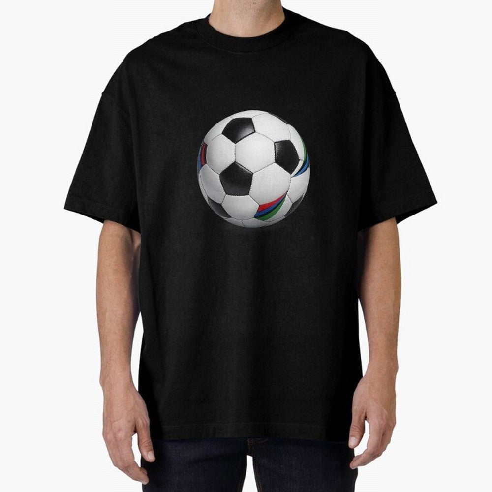 Kick Power Football Design | Classic Soccer Ball Sports Artwork Oversized T-Shirt Support the Legends of FIFA World Cup 2026 Spirit, Driven by Brazil, Portugal and Argentina, Cristiano Ronaldo, Stadium Memories, Football Loyalty, International