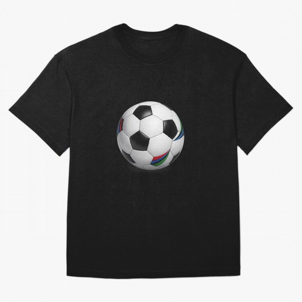 Kick Power Football Design | Classic Soccer Ball Sports Artwork Oversized T-Shirt Support the Legends of FIFA World Cup 2026 Spirit, Driven by Brazil, Portugal and Argentina, Cristiano Ronaldo, Stadium Memories, Football Loyalty, International