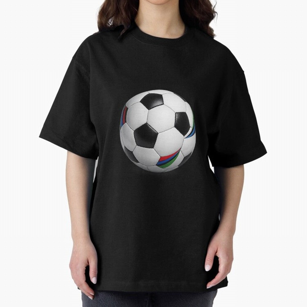 Kick Power Football Design | Classic Soccer Ball Sports Artwork Oversized T-Shirt Support the Legends of FIFA World Cup 2026 Spirit, Driven by Brazil, Portugal and Argentina, Cristiano Ronaldo, Stadium Memories, Football Loyalty, International