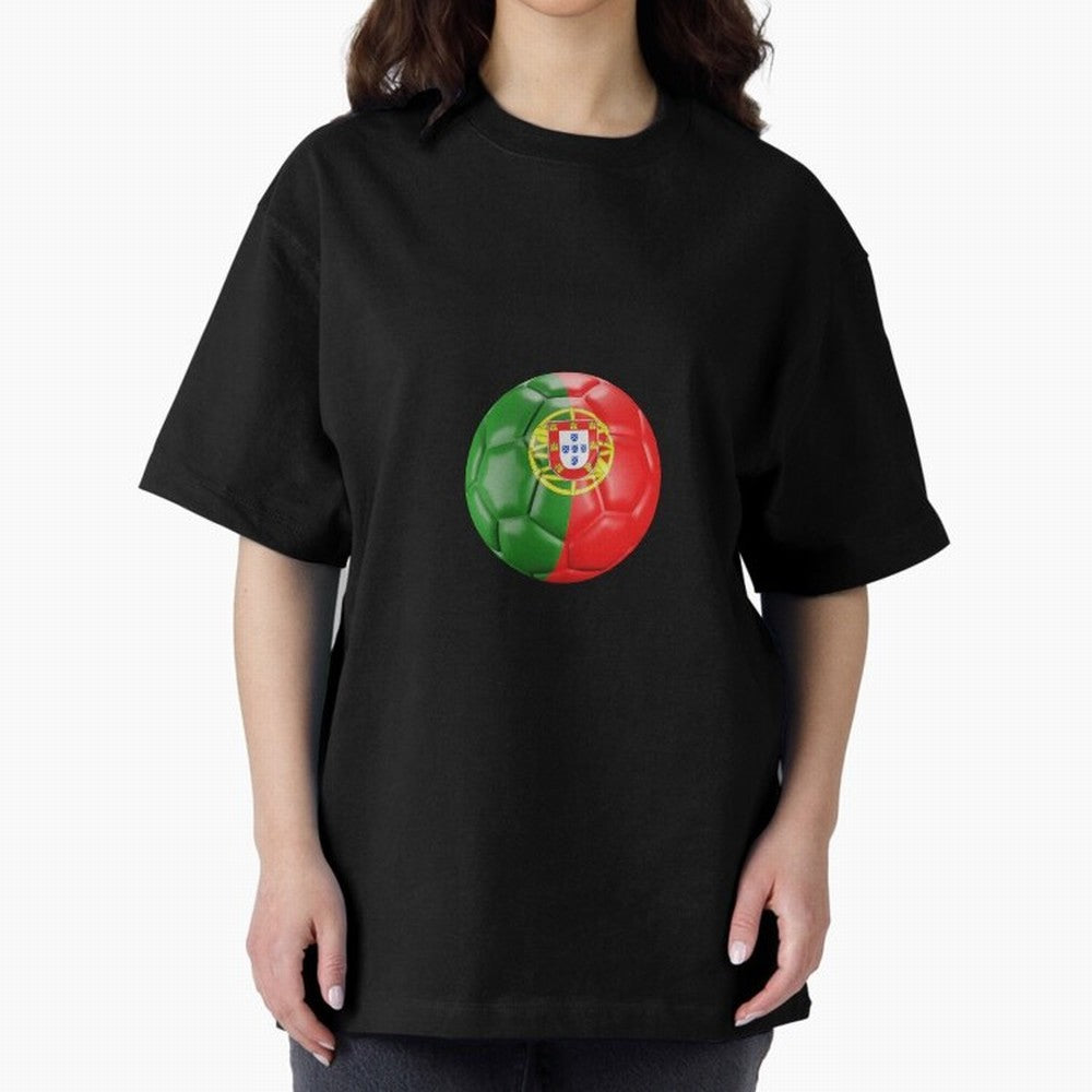 Portugal Oversized T-Shirt Bring FIFA World Cup 2026 USA Canada Mexico Spirit, Inspired by Spain, Messi, Global Supporter Spirit, Legendary Goals, National Colors and Tournament Celebration; Perfect for Supporters Who Want Bold Football Energy,