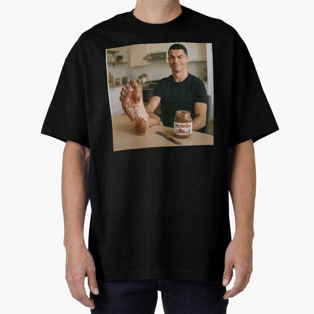 Ronaldo Nutella (LOW RES) Oversized T-Shirt Keep Football History Alive during the FIFA World Cup 2026 USA Canada Mexico Journey through Mbappe Highlights, France Pride, Championship Spirit, Famous Goals, Roaring Crowds and International Football