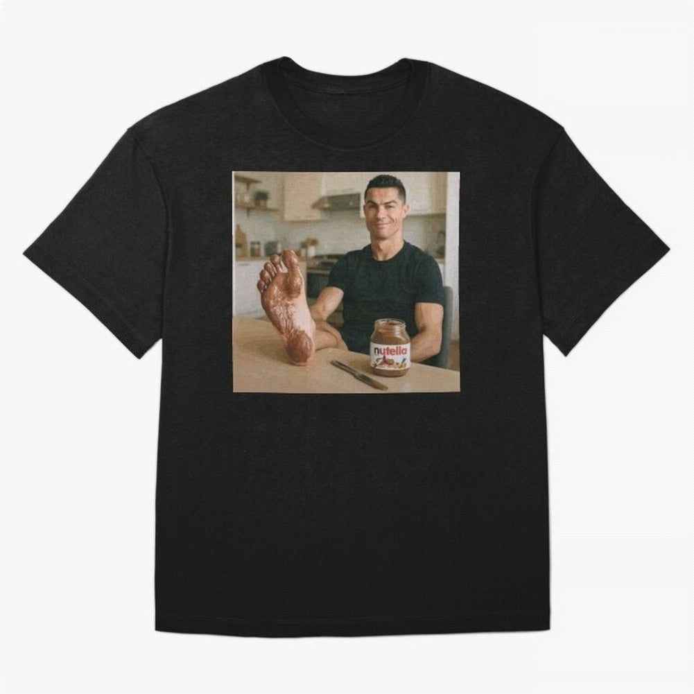 Ronaldo Nutella (LOW RES) Oversized T-Shirt Keep Football History Alive during the FIFA World Cup 2026 USA Canada Mexico Journey through Mbappe Highlights, France Pride, Championship Spirit, Famous Goals, Roaring Crowds and International Football