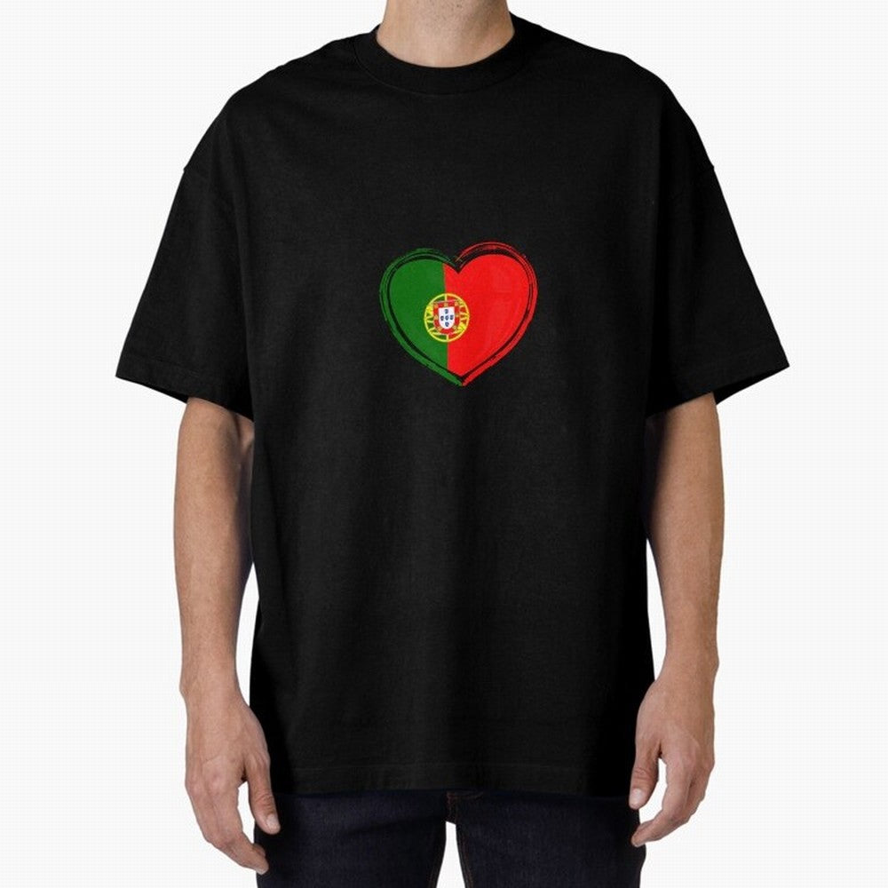 Portugal Oversized T-Shirt Show Passion for the Stars of FIFA World Cup 2026 Group Stage Spirit, with Argentina, France and Brazil, Haaland and Mbappe, Global Supporter Spirit, Legendary Goals, National Colors and Tournament Celebration; Made for