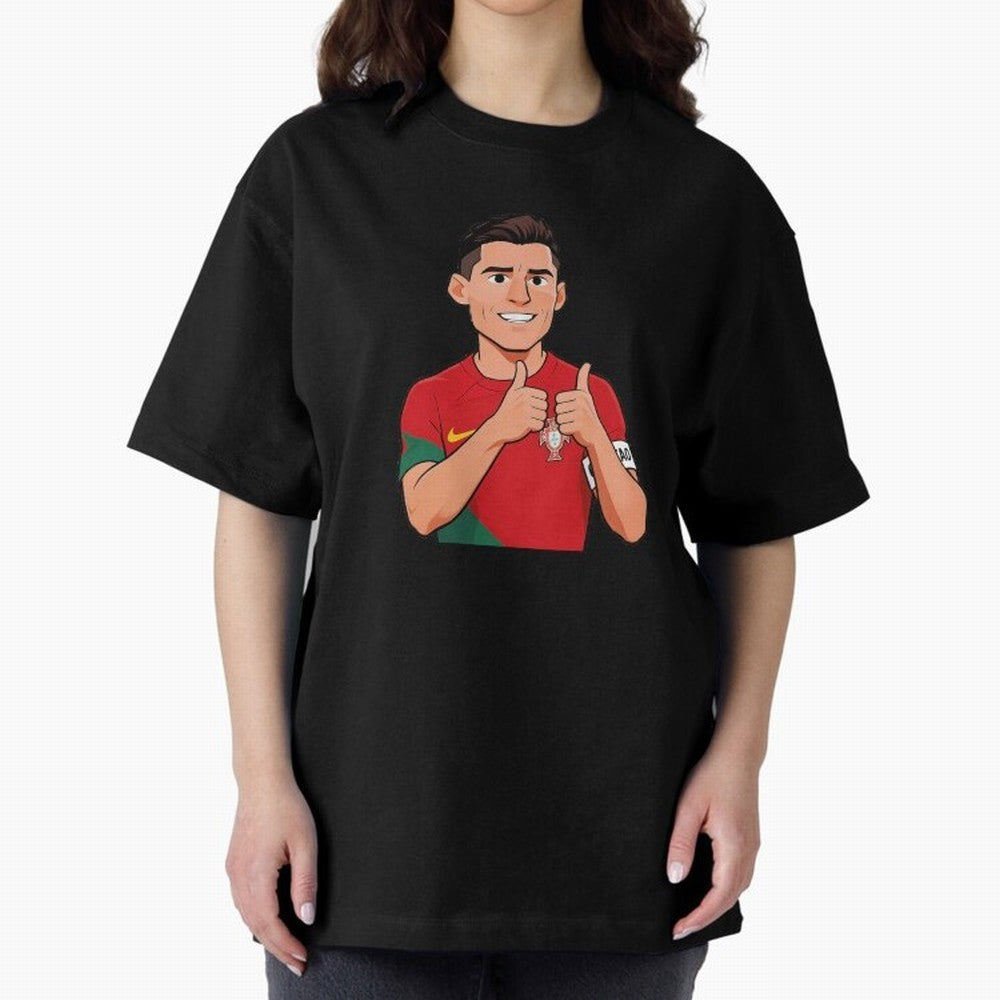 World CUP Cristiano Oversized T-Shirt Stand Out with Spirit from the FIFA World Cup 2026 Journey through Haaland Highlights, France Pride, Champion Mindset, Group Stage Buzz, Knockout Tension and Passionate Fan Culture; Great for Supporters Who
